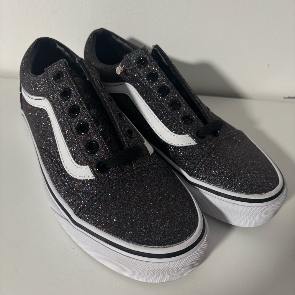 Vans Black Glitter Old Skool Sneakers